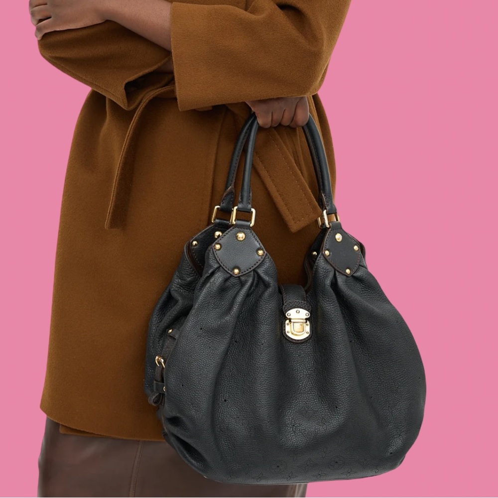 Louis Vuitton Mahina Hobo L Tote Black